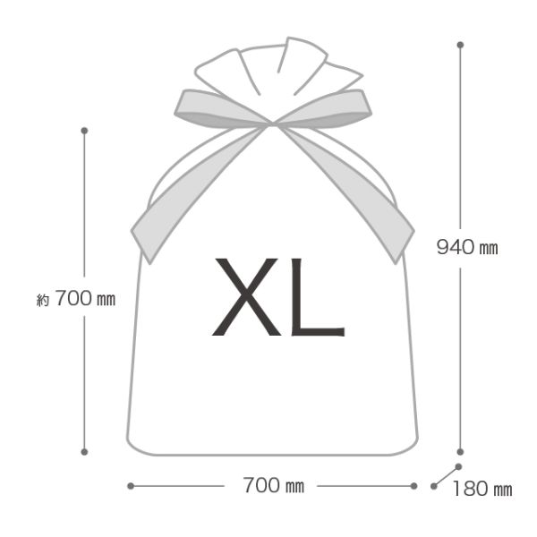 袋 アルミ蒸着リボン付バッグ-XL ピンク(10枚) ヘッズ
