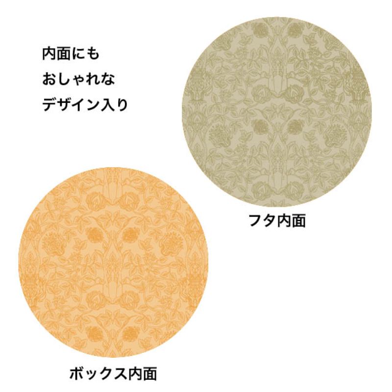 ギフト箱 ヴィンテージファブリック六角二段貼箱 ルネ-M(4個) ヘッズ