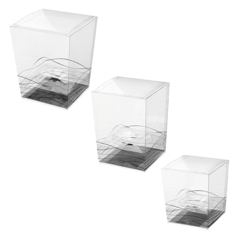 ヘッズ クリアボックス ウェーブフラワークリアBOX-L スタンド付(10枚)