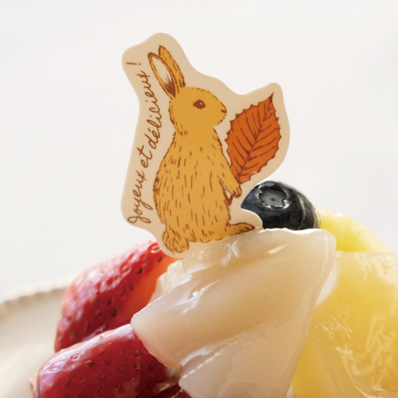 スウィーツ用品 ウサギケーキピック-1(100枚) ヘッズ