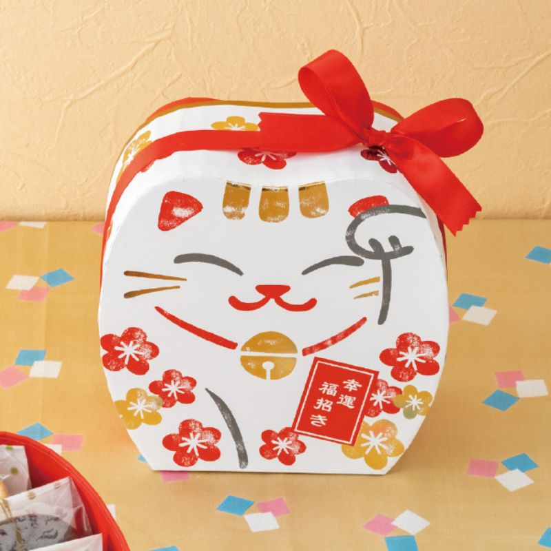 ギフト箱 エンギモノ貼箱-M 招キネコ(4個) ヘッズ