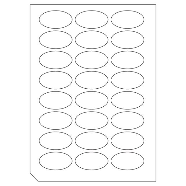 オリジナル楕円無地シールシート-1(20枚) ヘッズ
