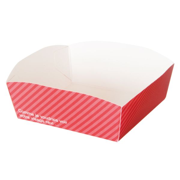 ケーキトレー カフェオレケーキトレイ レッド(100枚) ヘッズ