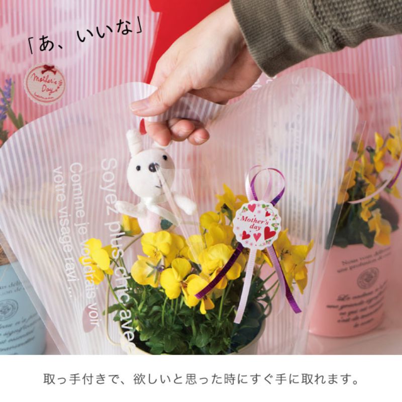 ポリ手提げ カフェオレスタンドバッグ-M(50枚) ヘッズ
