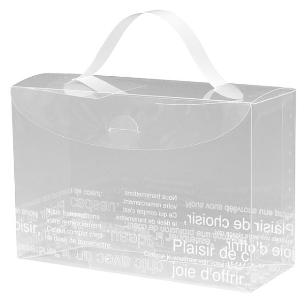 ギフト箱 カフェオレハンドル付クリアPPBOX-L(20枚) ヘッズ