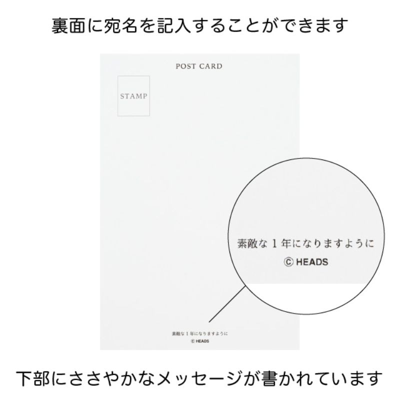贈答用飾り ギフトフォトポストカード-1 バースデイ(50枚) ヘッズ