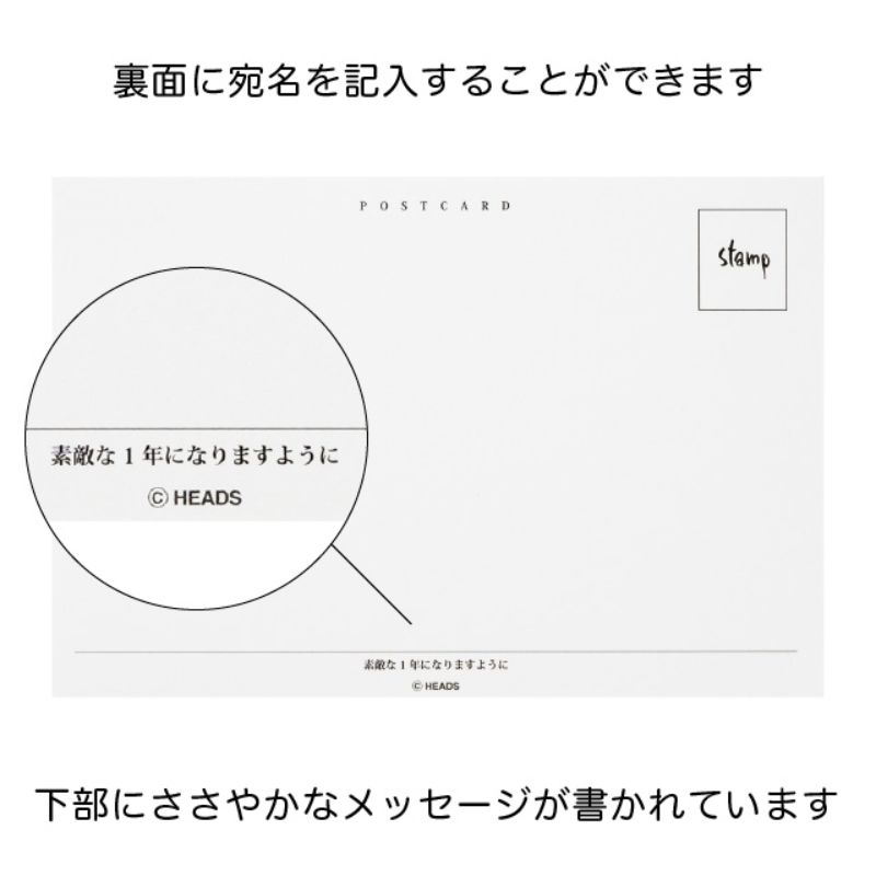 贈答用飾り ギフト筆ポストカード-1 バースデイ(50枚) ヘッズ