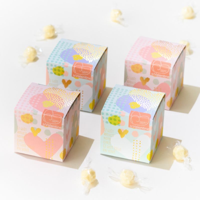 ギフト箱 キューブボックス ブルーハート(20枚) ヘッズ