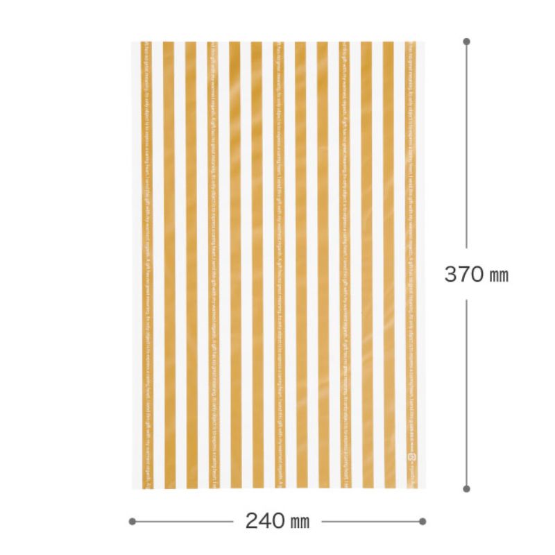 袋 ゴールドストライプギフトバッグ-S(50枚) ヘッズ