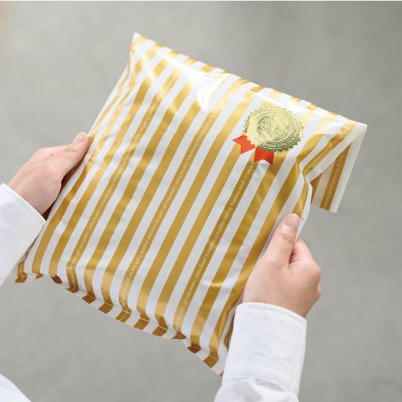 袋 ゴールドストライプギフトバッグ-S(50枚) ヘッズ