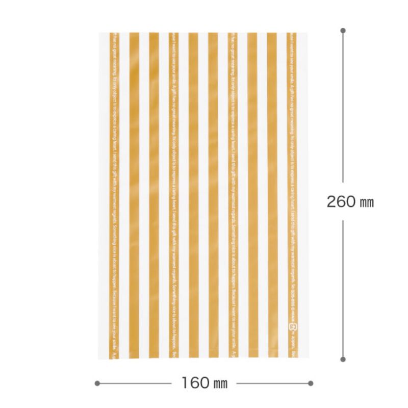 袋 ゴールドストライプギフトバッグ-SS(50枚) ヘッズ
