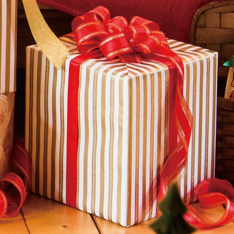 ゴールドストライプ包装紙-1(50枚) ヘッズ