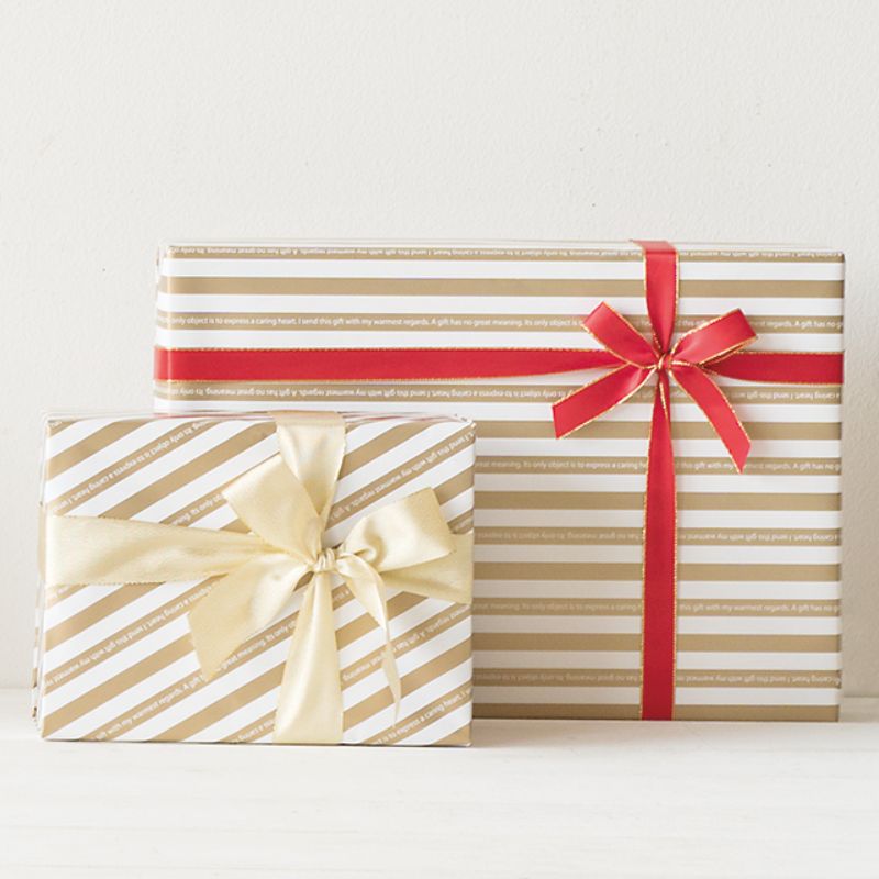 ゴールドストライプ包装紙-1(全紙)(50枚) ヘッズ