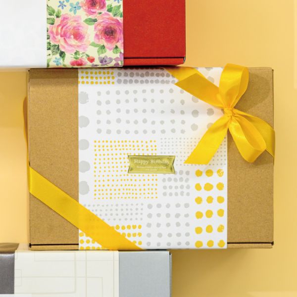 ギフト資材 2542R サテンリボン SUNFLOWER 25mm(1巻) ヘッズ