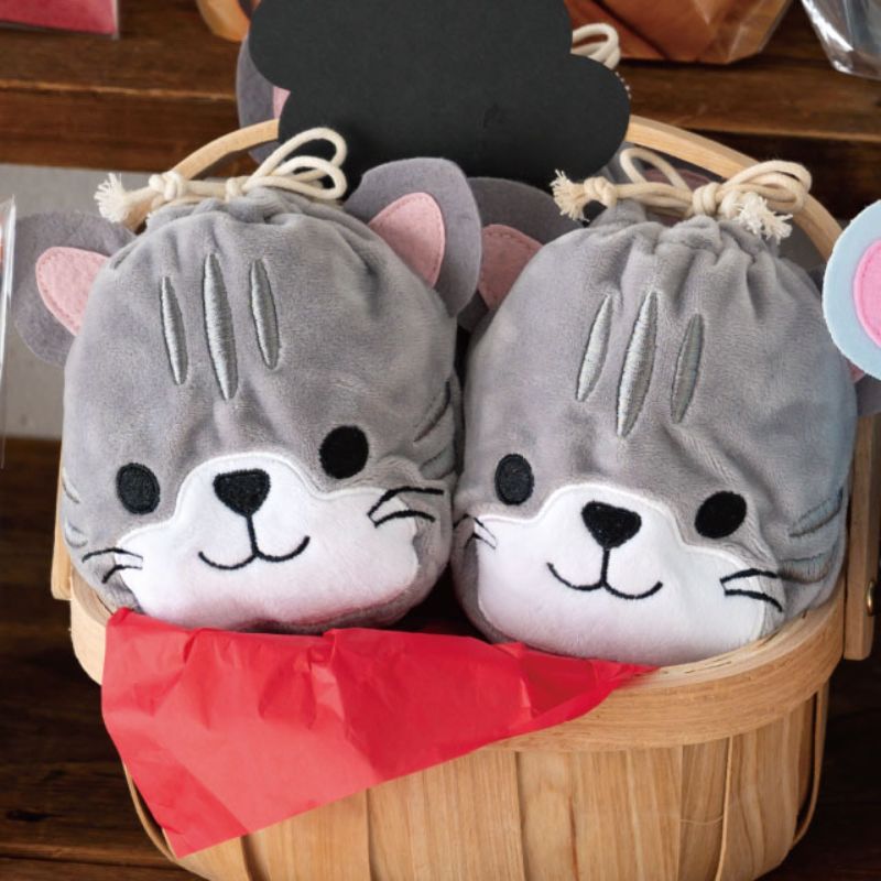袋 サバトラネコ巾着バッグ-S(10枚) ヘッズ