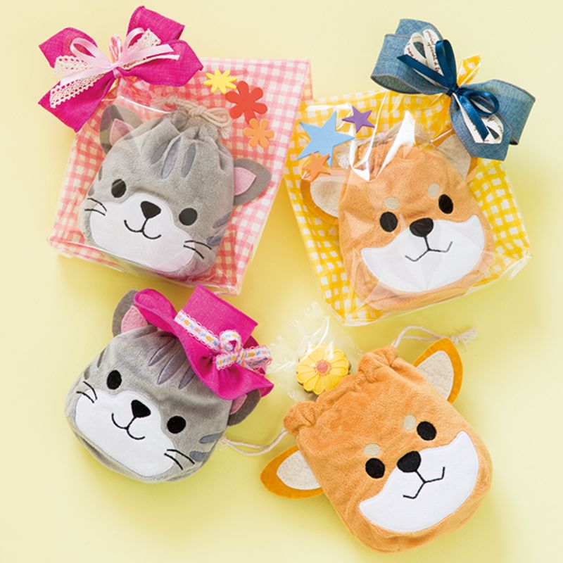 袋 サバトラネコ巾着バッグ-S(10枚) ヘッズ