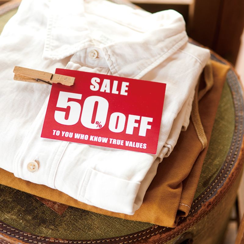 販促備品 シンプルセールショーカード-50％OFF(30枚) ヘッズ