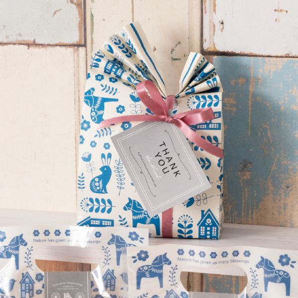 紙手提袋 スカンジナビアフラワーペーパーバッグ-1(20枚) ヘッズ