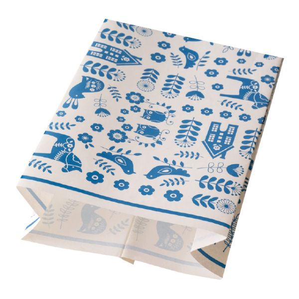 紙手提袋 スカンジナビアフラワーペーパーバッグ-1(20枚) ヘッズ