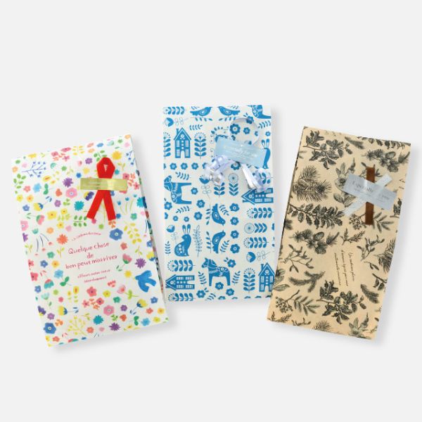 紙手提袋 スカンジナビアフラワーペーパーバッグ-1(20枚) ヘッズ