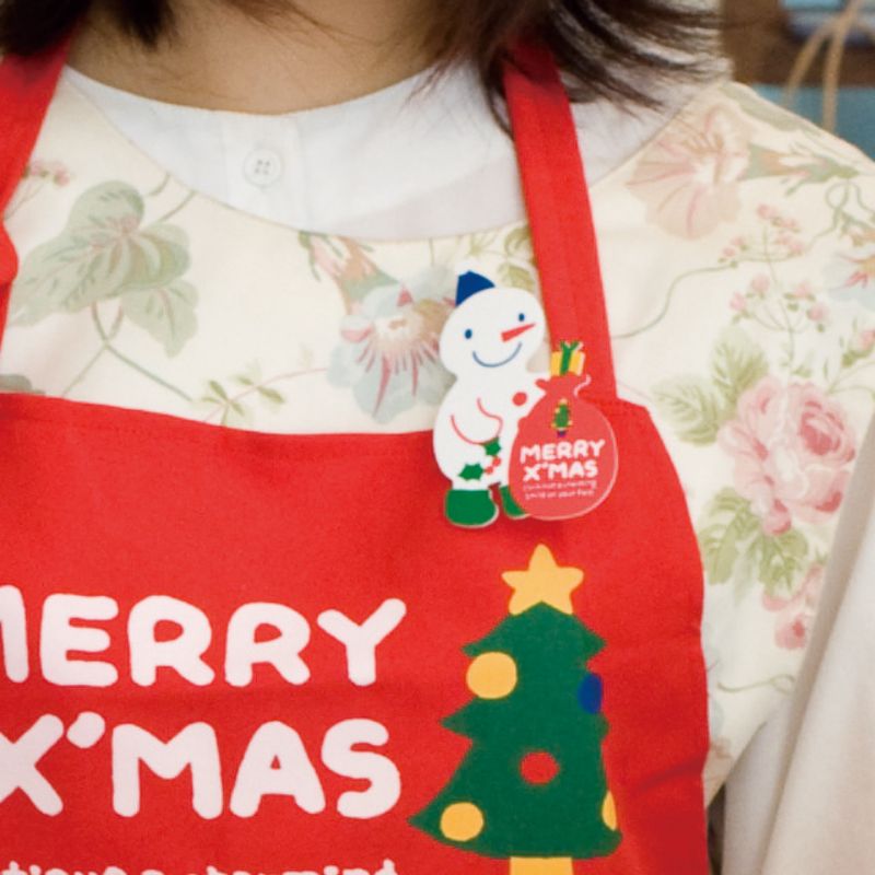 ヘッズ クリスマス用品 スノーマンバッジ-1(5個)