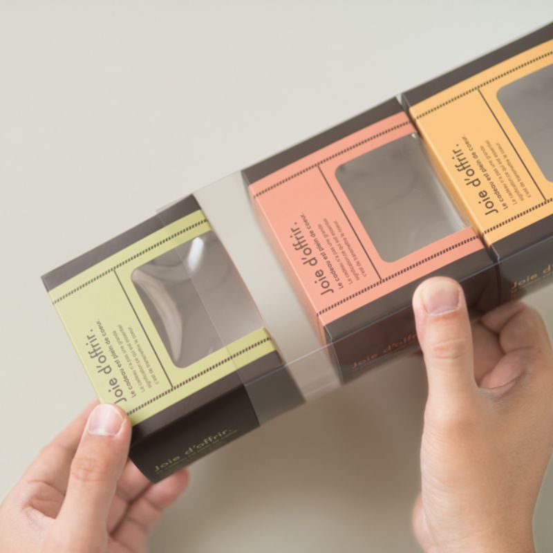 ギフト箱 スモーキーピンク窓付ボックス-S(20枚) ヘッズ