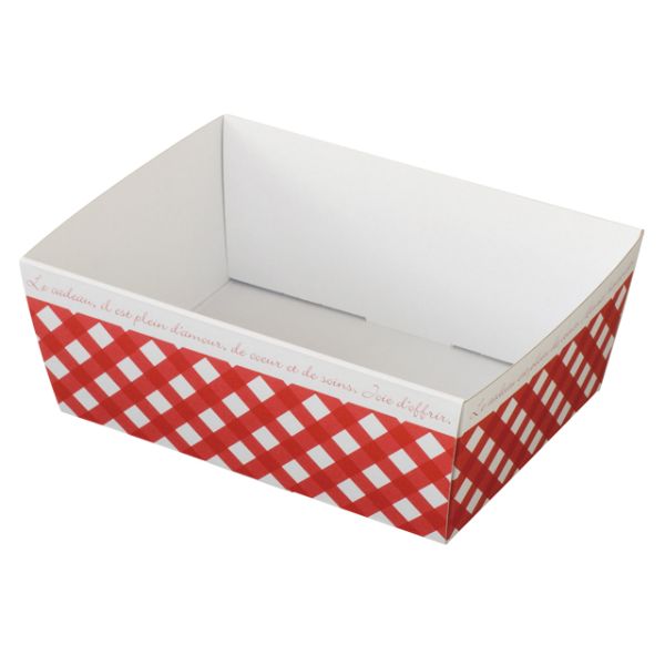 ギフト箱 チェックペーパーギフトトレイ-2(10枚) ヘッズ