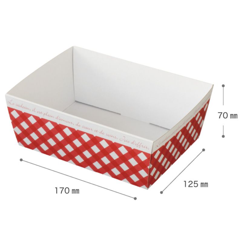 ギフト箱 チェックペーパーギフトトレイ-2(10枚) ヘッズ