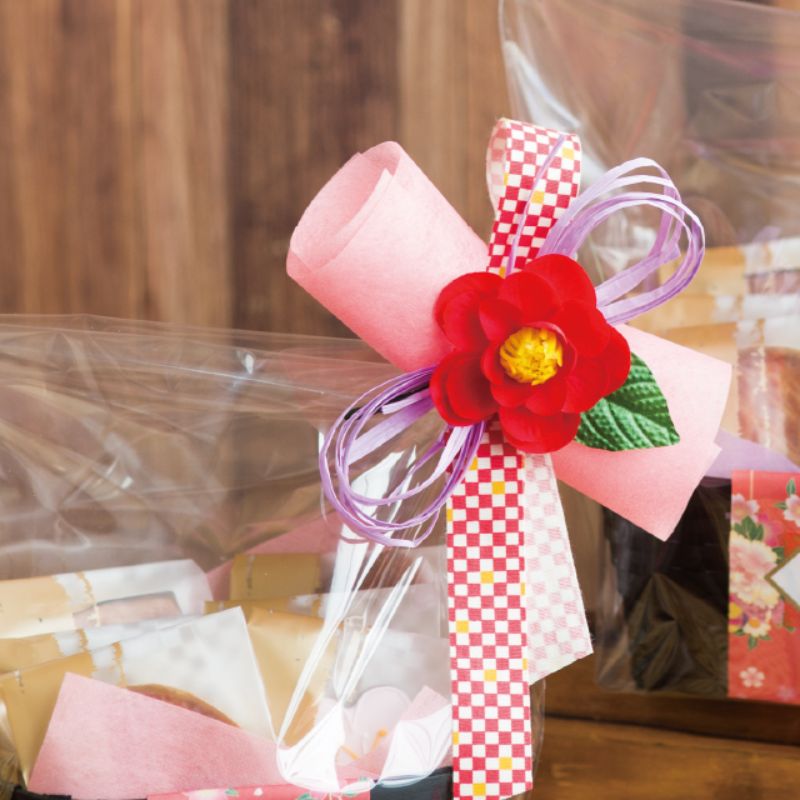 贈答用飾り ツバキフルリール-S レッド-1(10本) ヘッズ