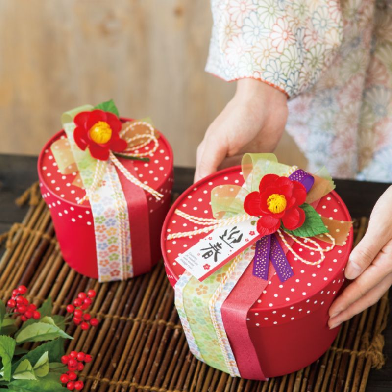 贈答用飾り ツバキフルリール-S レッド-1(10本) ヘッズ