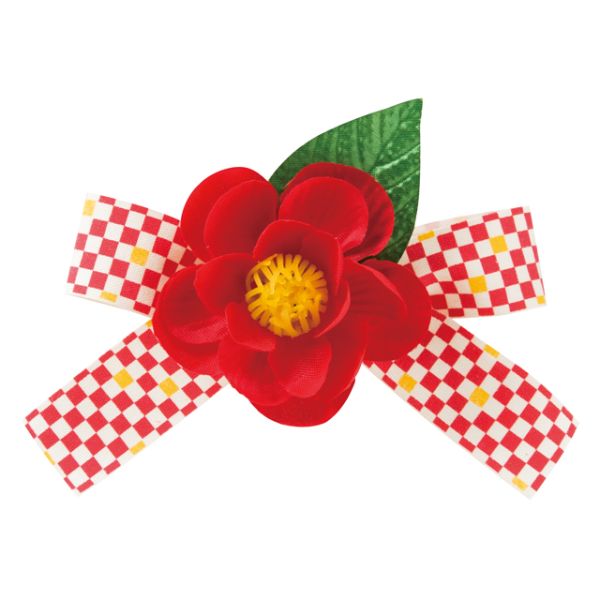 贈答用飾り ツバキフルリールクリップ付S レッド-1(10個) ヘッズ