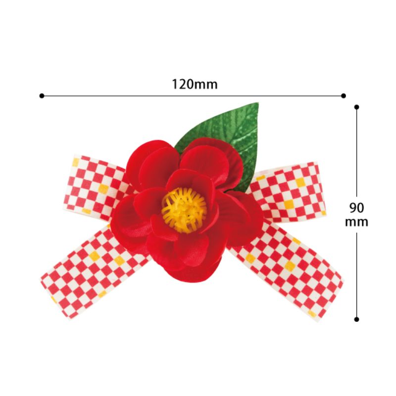 贈答用飾り ツバキフルリールクリップ付S レッド-1(10個) ヘッズ