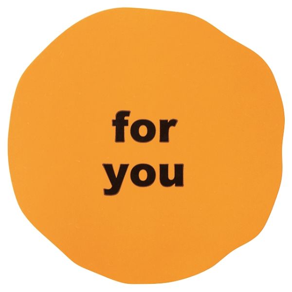 ネオンオレンジギフトシール-1 foryou(100枚) ヘッズ