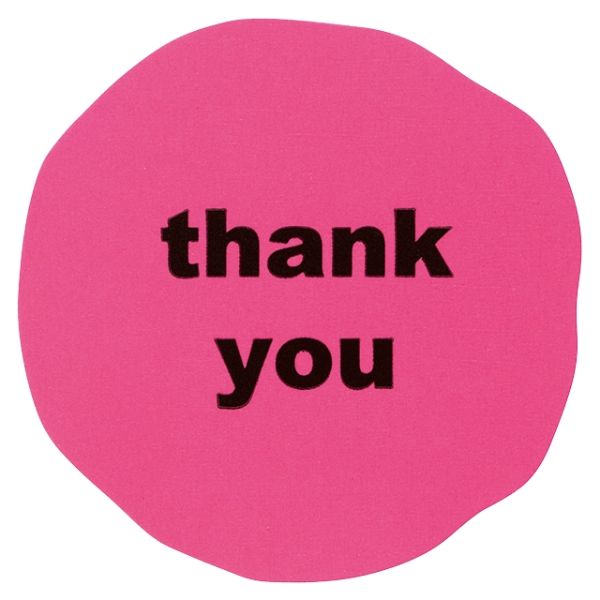 ネオンピンクギフトシール-2 thankyou(100枚) ヘッズ