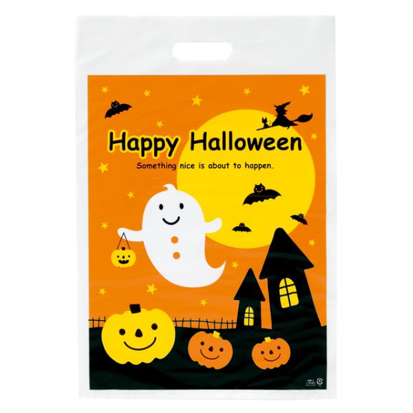 ポリ手提げ ハロウィンPEバッグ-3(100枚) ヘッズ