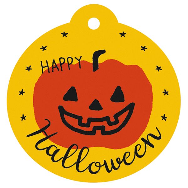 贈答用飾り ハロウィンタッグ-1 カボチャ(30枚) ヘッズ
