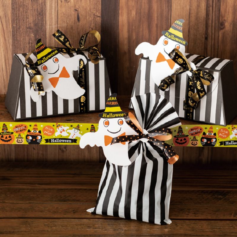 贈答用飾り ハロウィンタッグ-2 オバケ(30枚) ヘッズ