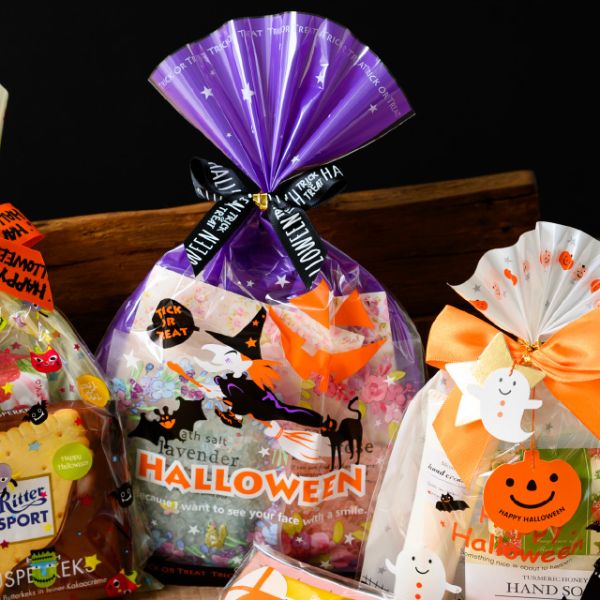 贈答用飾り ハロウィンプリントリボンワイヤータイ-1(30個) ヘッズ