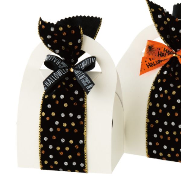 贈答用飾り ハロウィンプリントリボンワイヤータイ-1(30個) ヘッズ