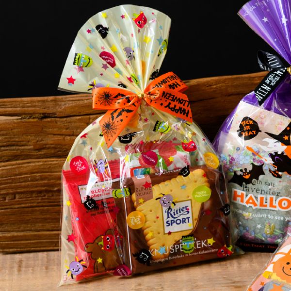 贈答用飾り ハロウィンプリントリボンワイヤータイ-2(30個) ヘッズ