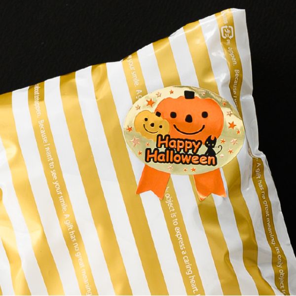 ハロウィンリボン型シール-10(100枚) ヘッズ