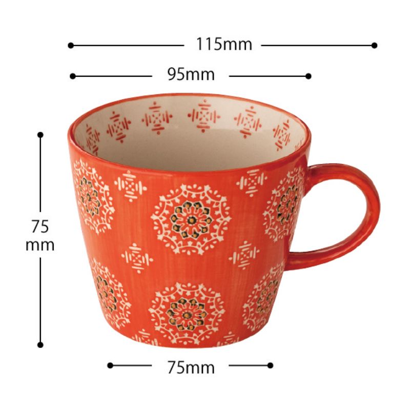 コーヒーカップ ハンドメイドアートマグカップ-5(4個) ヘッズ