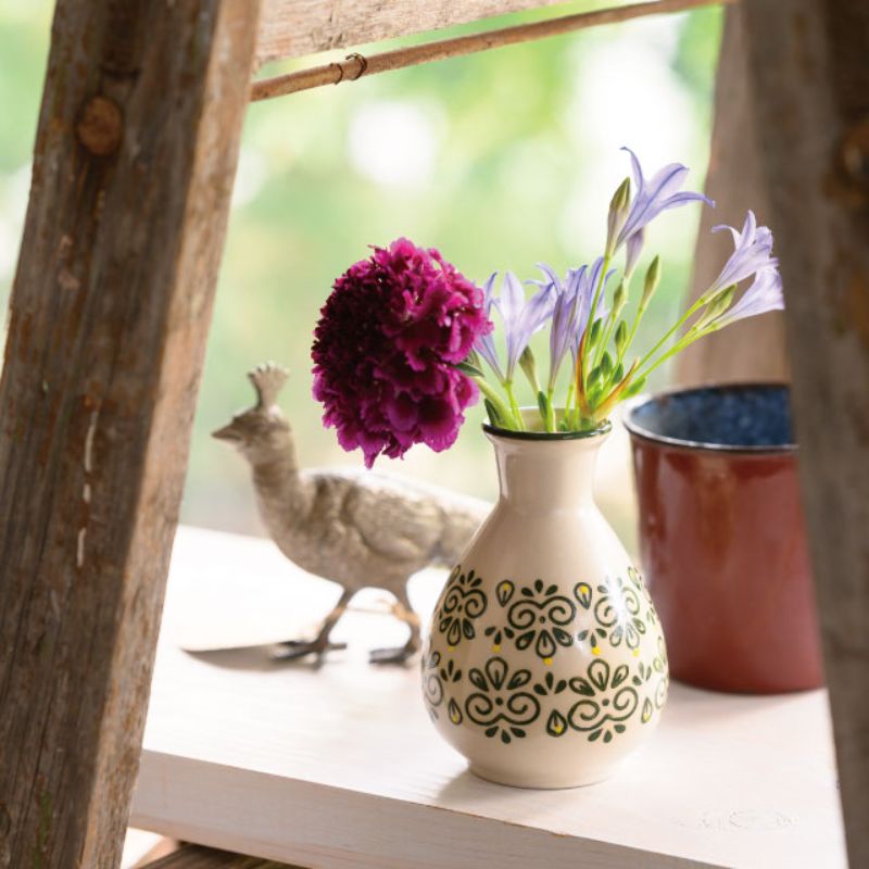 ヘッズ フラワーベース(花瓶) ハンドメイドプリントフラワーベース-24(2個)