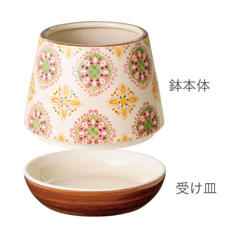 フラワー什器 ハンドメイドプリントフラワーポット-2(1個) ヘッズ