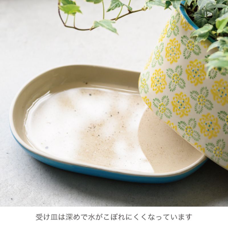フラワー什器 ハンドメイドプリントフラワーポット-6(1個) ヘッズ