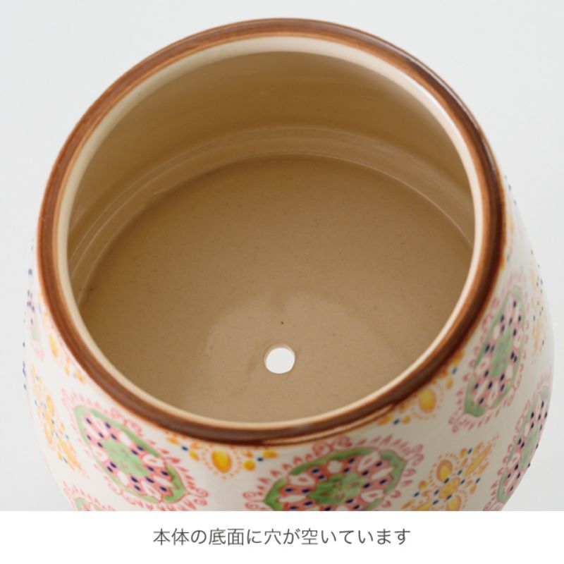 フラワー什器 ハンドメイドプリントフラワーポット-6(1個) ヘッズ