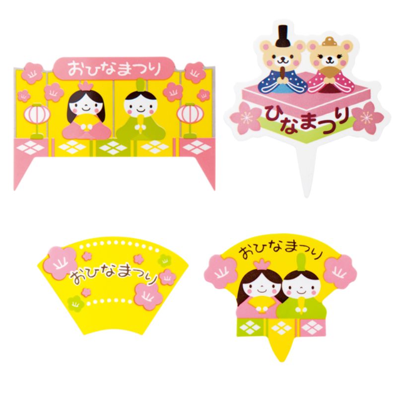 スウィーツ用品 ヒナマツリケーキピック-2(100枚) ヘッズ