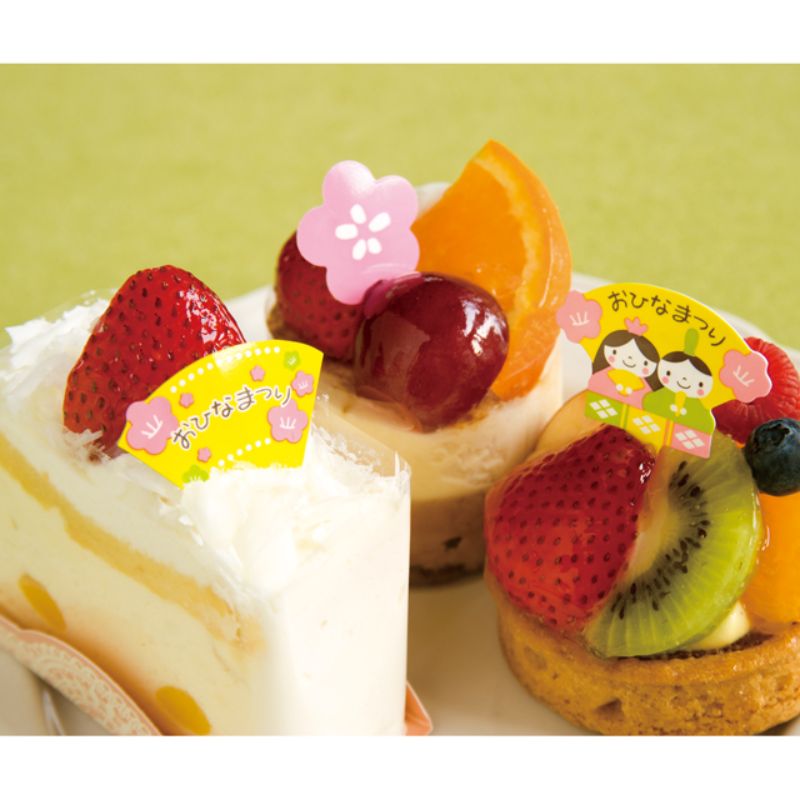 スウィーツ用品 ヒナマツリケーキピック-2(100枚) ヘッズ