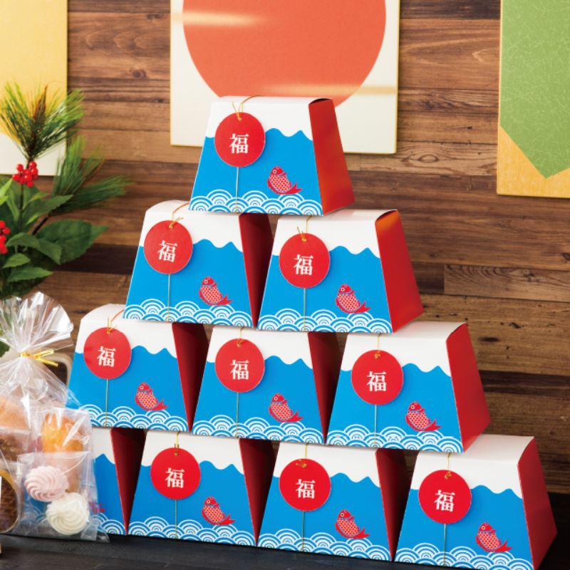 ギフト箱 フジサンギフトBOX-M 福タッグ付(10枚) ヘッズ