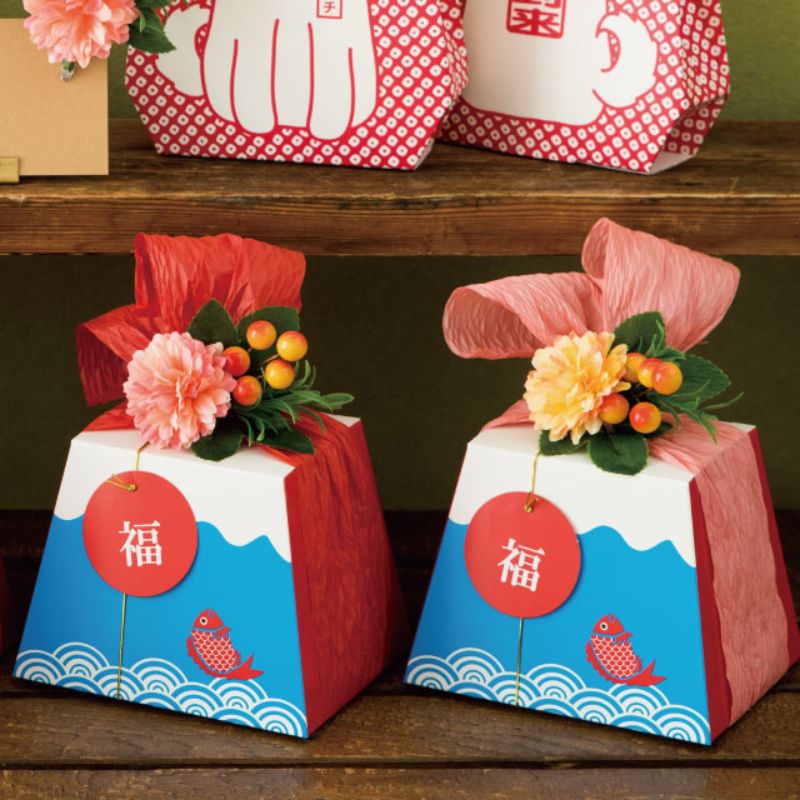 ギフト箱 フジサンギフトBOX-M 福タッグ付(10枚) ヘッズ